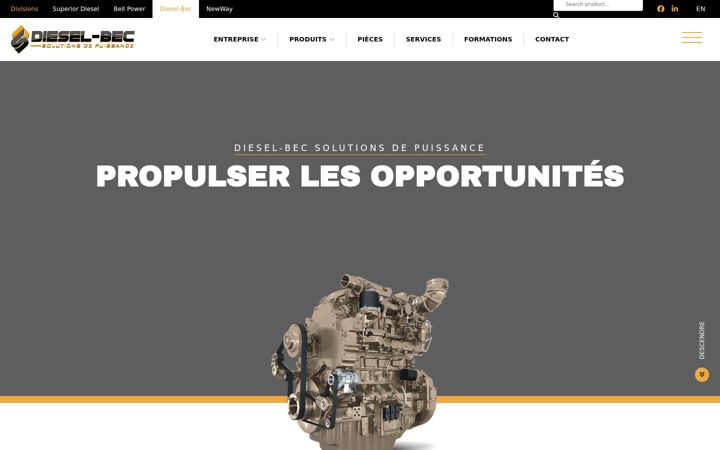 Screenshot of diesel-bec.com