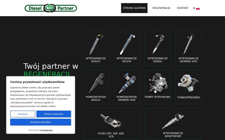 Snímek obrazovky diesel-partner.pl