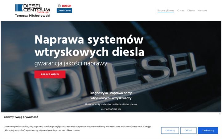 Snímek obrazovky diesel-trzebniak.pl
