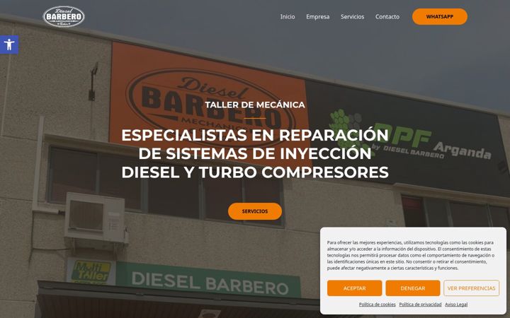 Screenshot of dieselbarbero.com