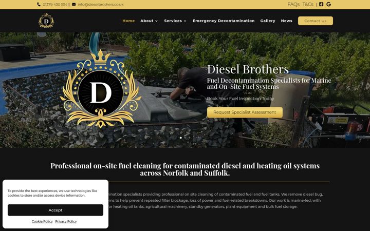Екранна снимка на dieselbrothers.co.uk
