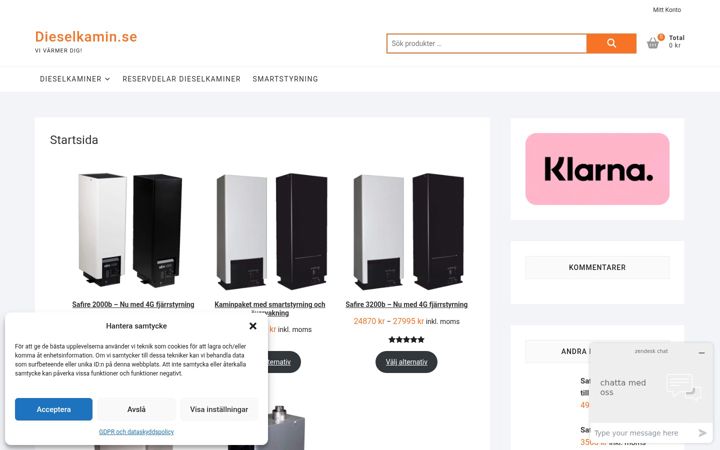 Screenshot di dieselkamin.se
