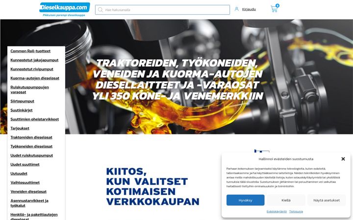 Screenshot of dieselkauppa.com