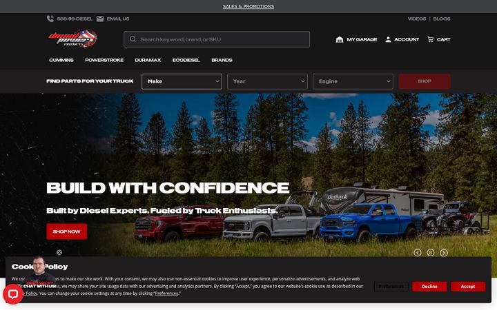 Skærmbillede af dieselpowerproducts.com