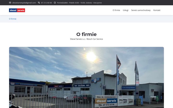 Snímek obrazovky dieselserwis.pila.pl