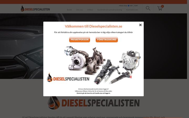 Screenshot di dieselspecialisten.se