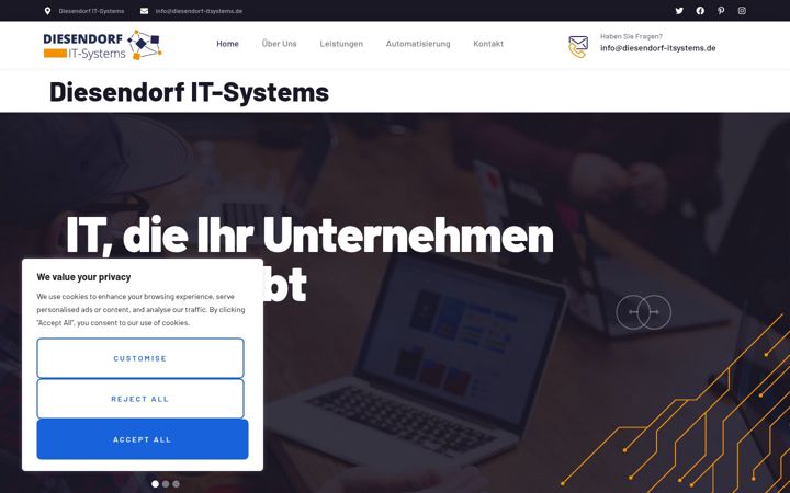 Screenshot von diesendorf-itsystems.de