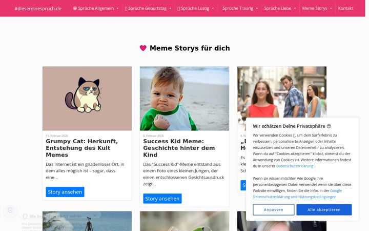 Screenshot of diesereinespruch.de