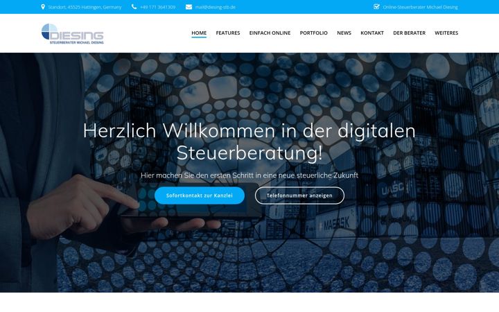 Screenshot of diesing-stb.de