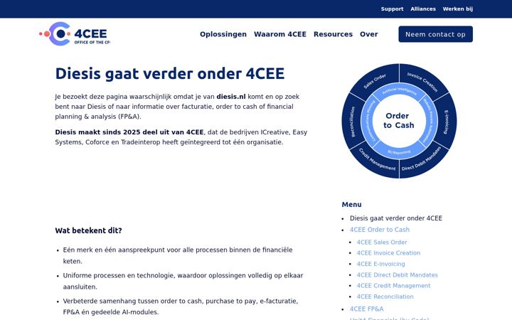 Screenshot του diesis.nl