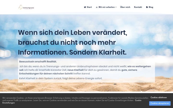 Screenshot von diespirituellementorin.de