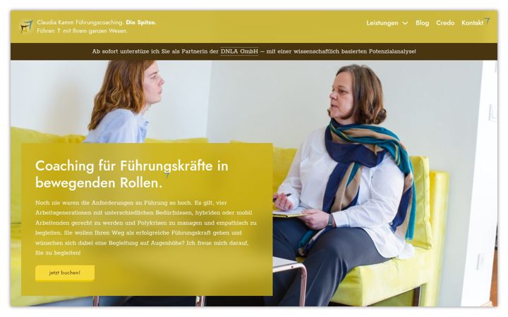 Screenshot von diespitze-coaching.de