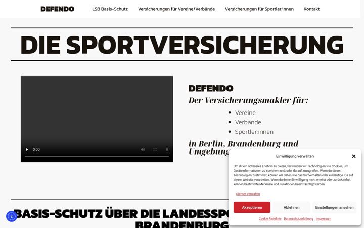 Screenshot von diesportversicherung.de