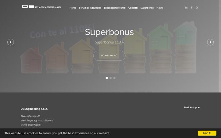 Screenshot of diesse-engineering.it