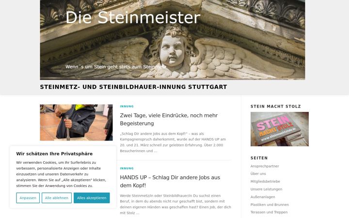 Screenshot of diesteinmeister-stuttgart.de