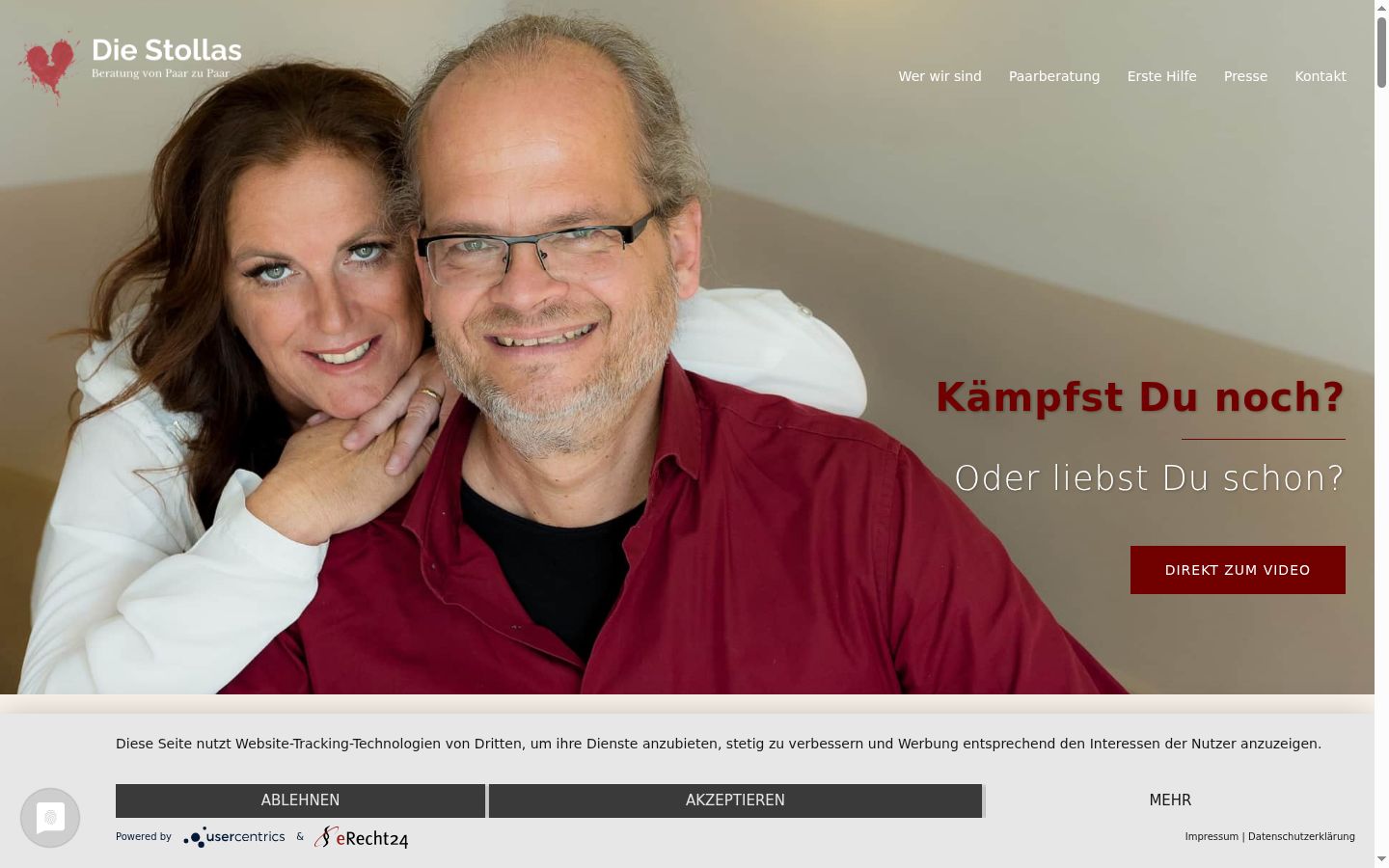 Skærmbillede af samtykkebanneret, som det blev vist før nogen interaktion