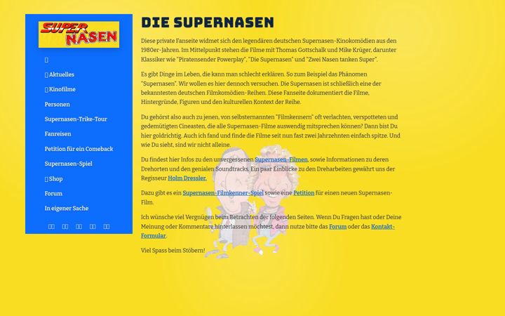 Screenshot of diesupernasen.de