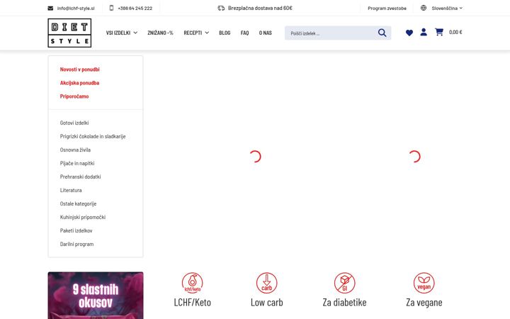 Screenshot ta' diet-style.si
