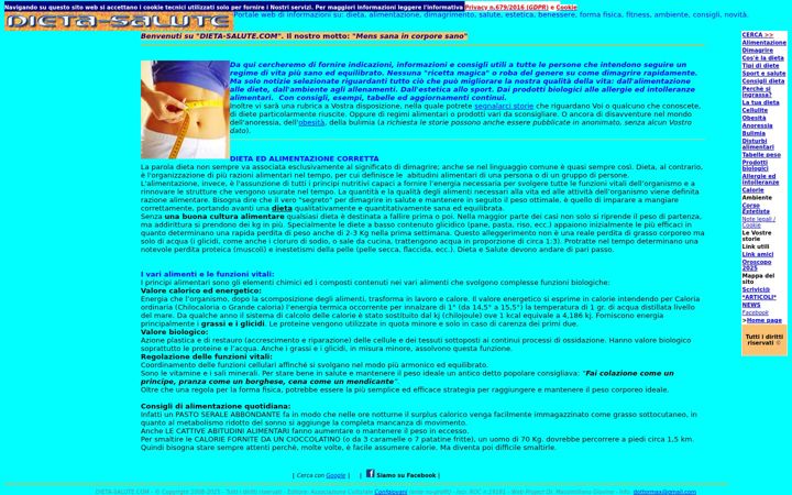 Screenshot of dieta-salute.com