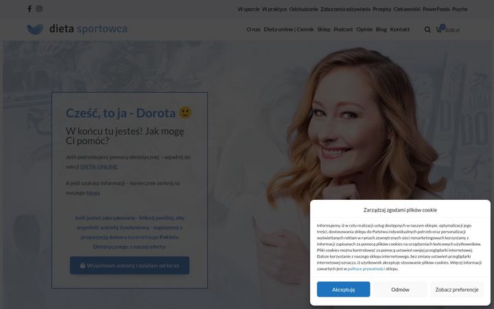 Zrzut ekranu dieta-sportowca.pl