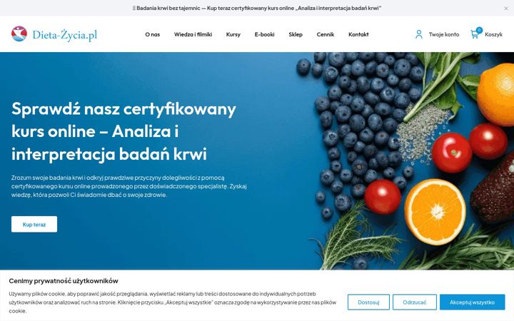 Zrzut ekranu dieta-zycia.pl
