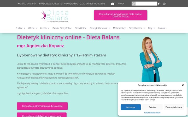 Zrzut ekranu dietabalans.pl