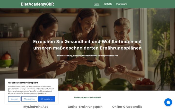 Screenshot of dietacademy.org