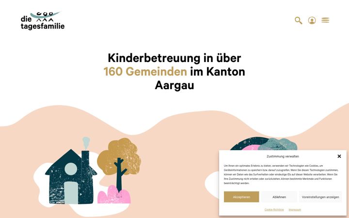 Screenshot of dietagesfamilie.ch