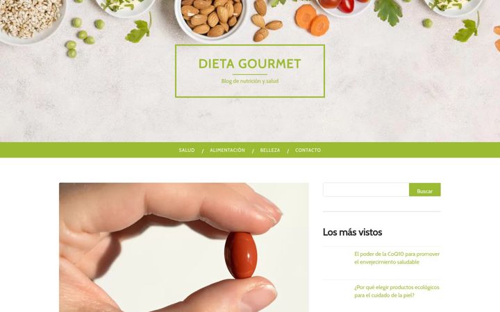 Skjámynd af dietagourmet.es