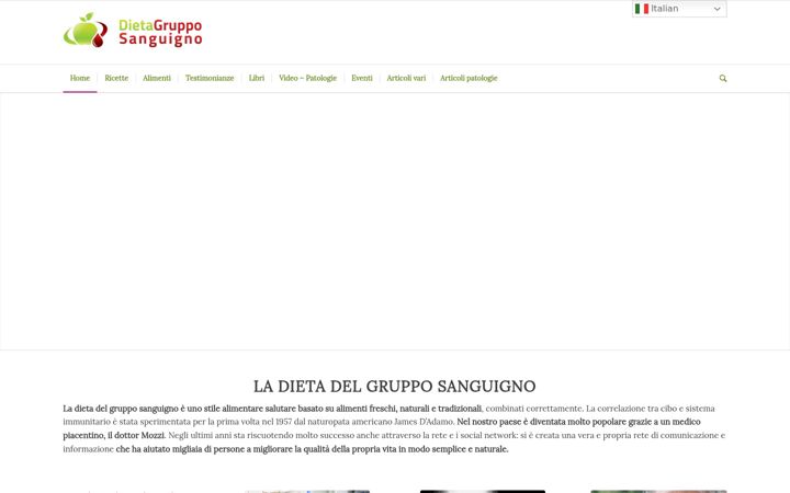 Screenshot di dietagrupposanguigno.net
