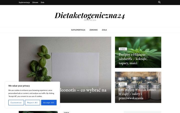 Screenshot di dietaketogeniczna24.pl