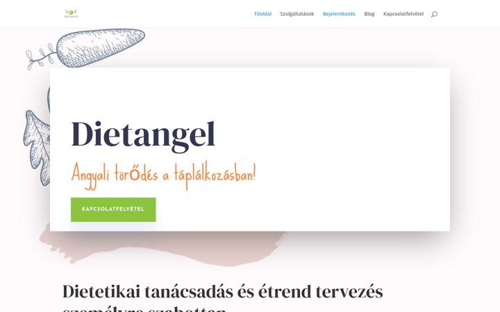 Screenshot of dietangel.hu