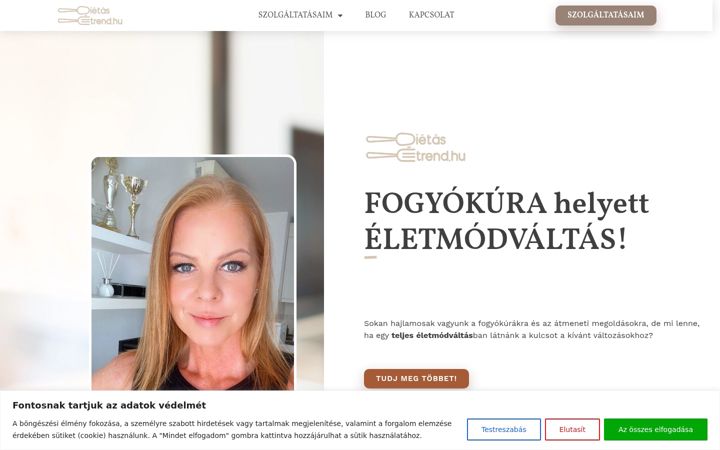 Screenshot of dietasetrend.hu