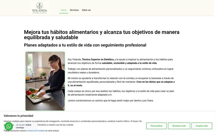 Screenshot of dietasyolanda.com
