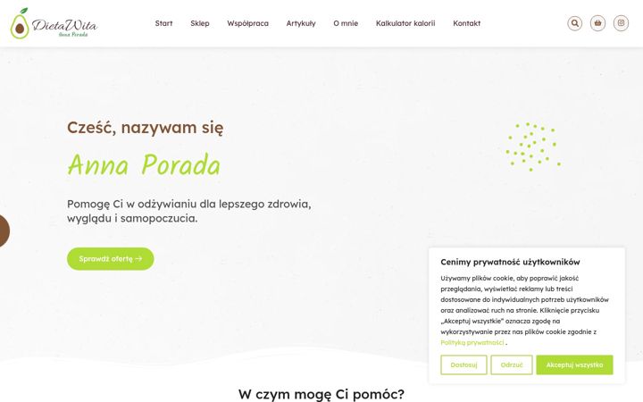 Screenshot di dietawita.pl