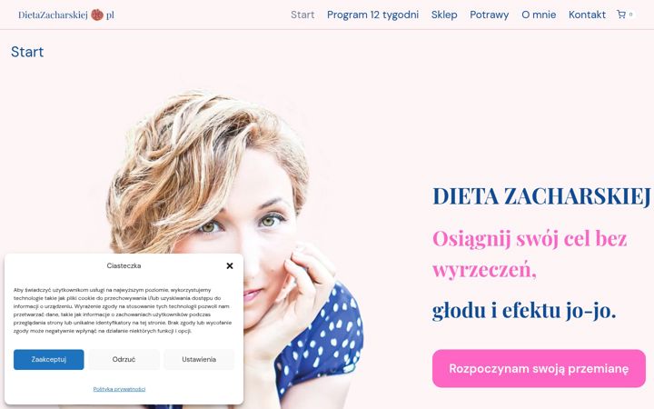 Screenshot di dietazacharskiej.pl