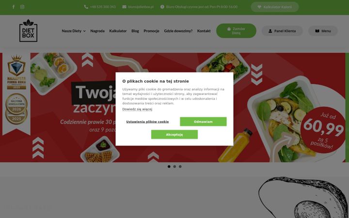 Screenshot di dietbox.pl