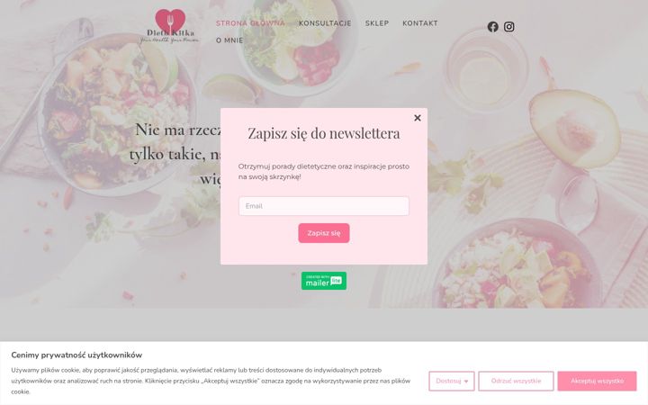 Screenshot di dietbykitka.pl