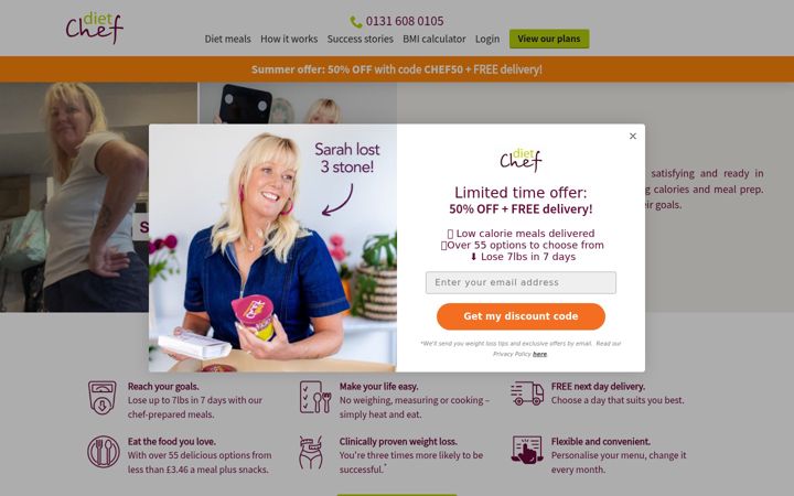 Screenshot von dietchef.co.uk