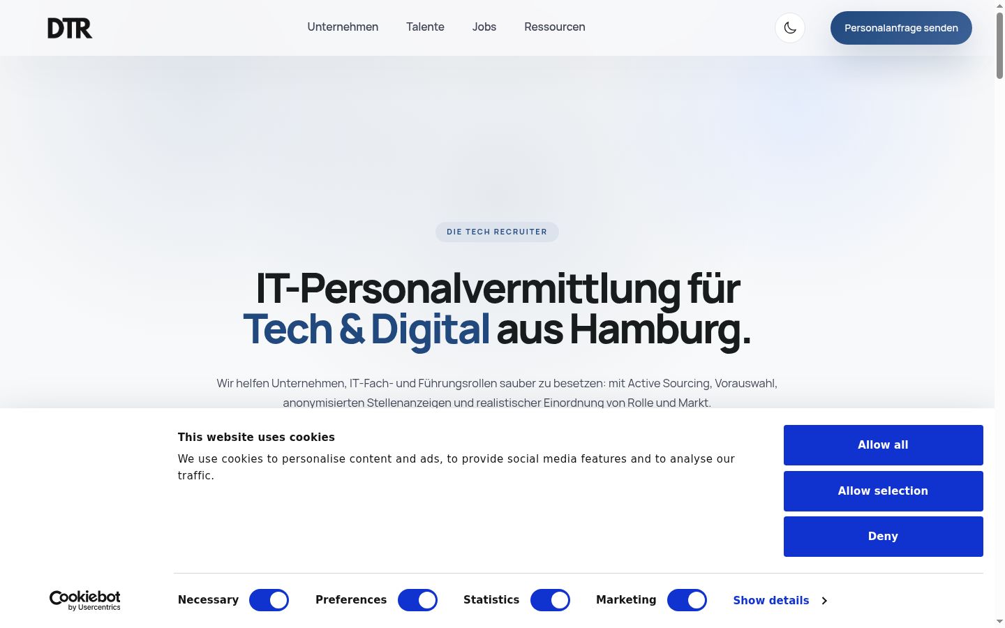 Screenshot tal-banner tal-kunsens muri qabel kwalunkwe interazzjoni
