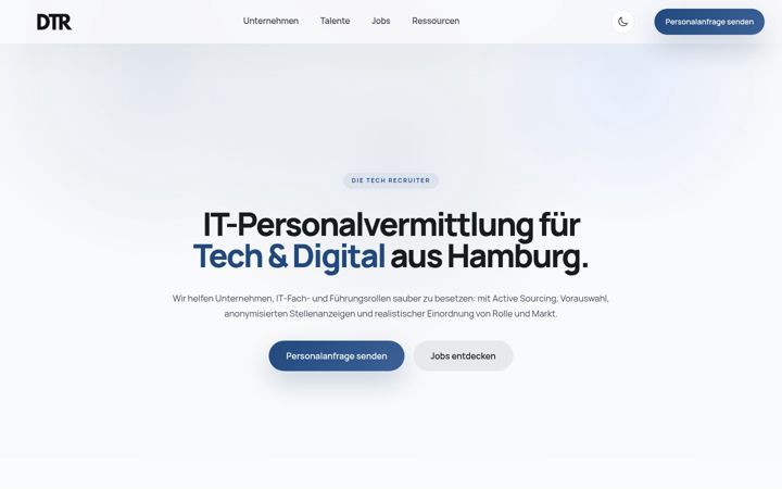 Screenshot of dietechrecruiter.de