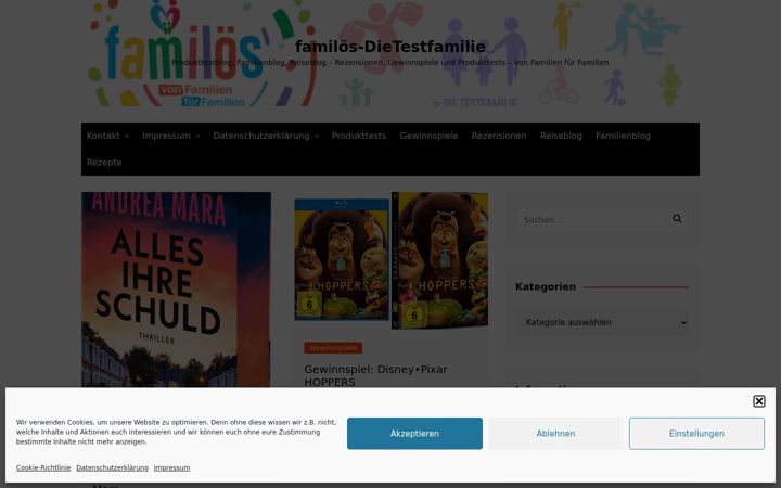 Screenshot of dietestfamilie.de