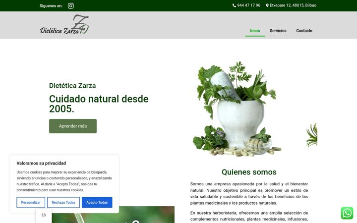 Screenshot of dieteticazarza.com