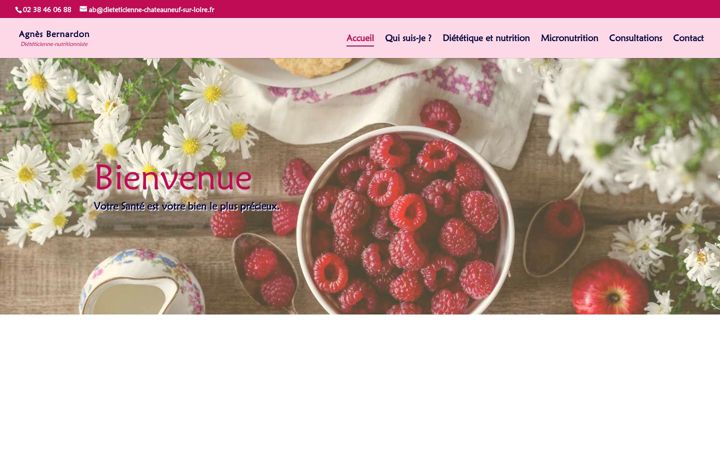 Ekrānuzņēmums no dieteticienne-chateauneuf-sur-loire.fr