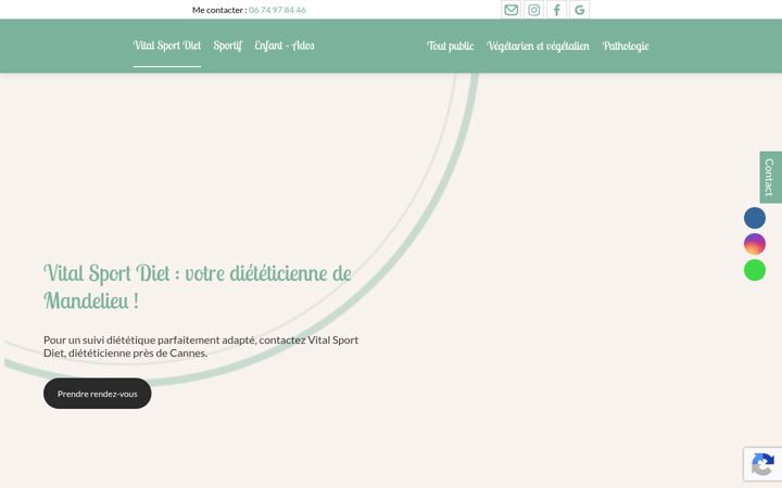 Ekrānuzņēmums no dieteticienne-sport-06.fr