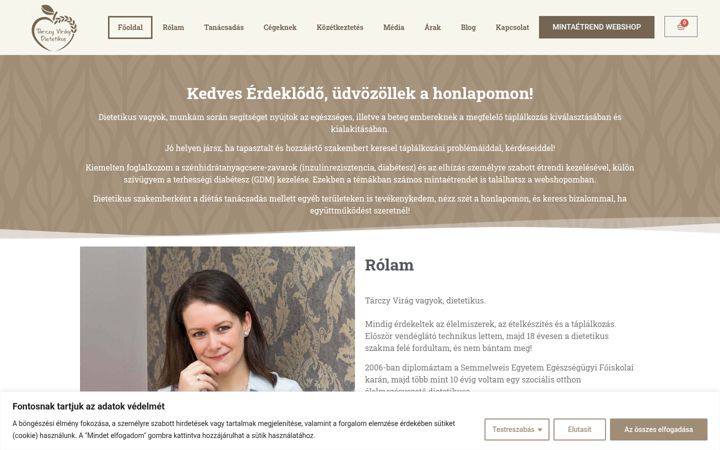 Screenshot of dietetikus.eu