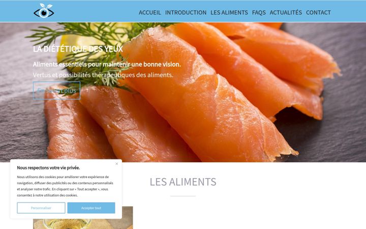 Screenshot of dietetiquedesyeux.com