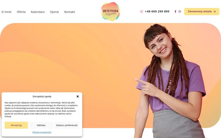 Screenshot di dietetyczkamagdalena.pl