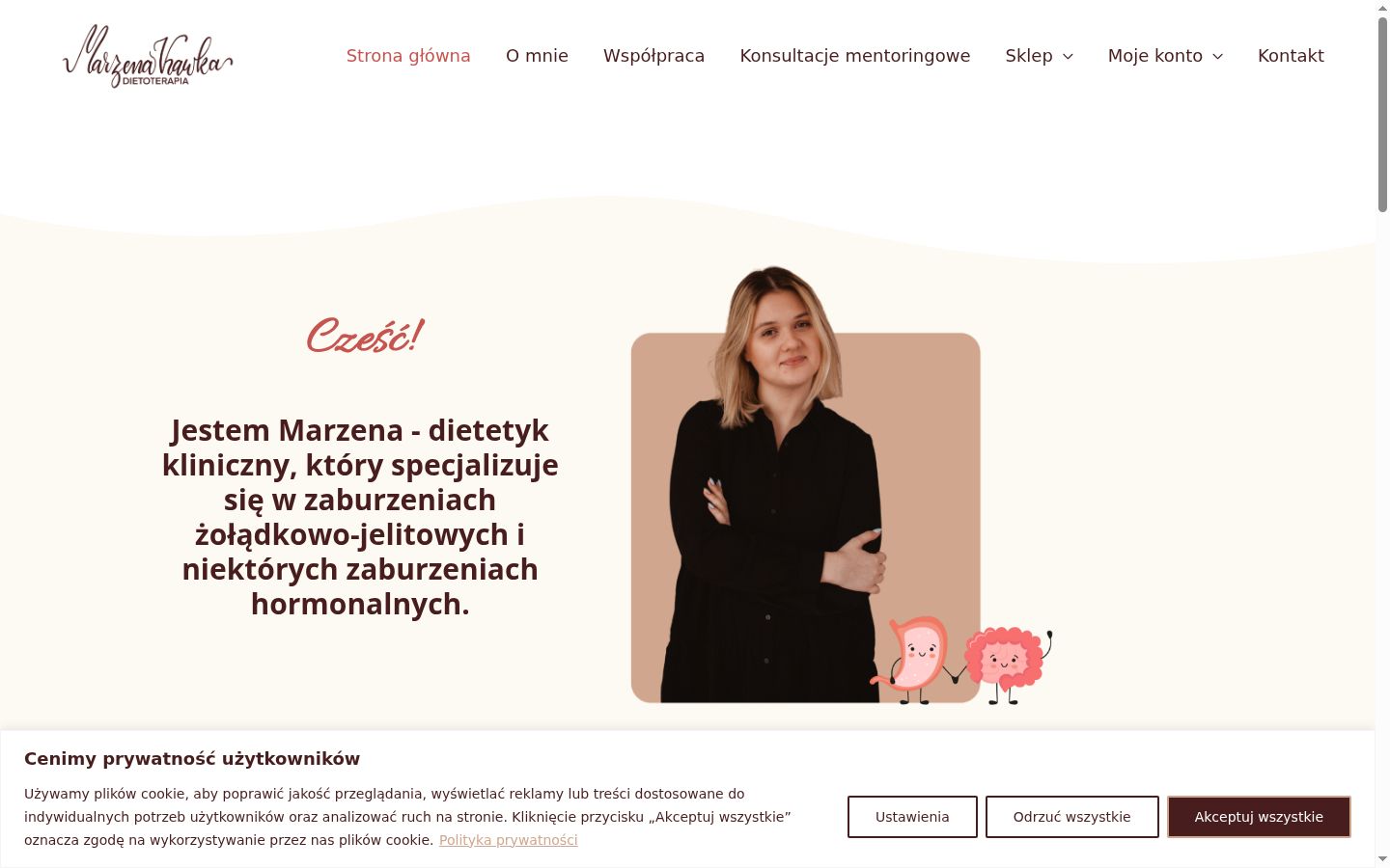 Snímek obrazovky baneru souhlasu zobrazeného před jakoukoli interakcí