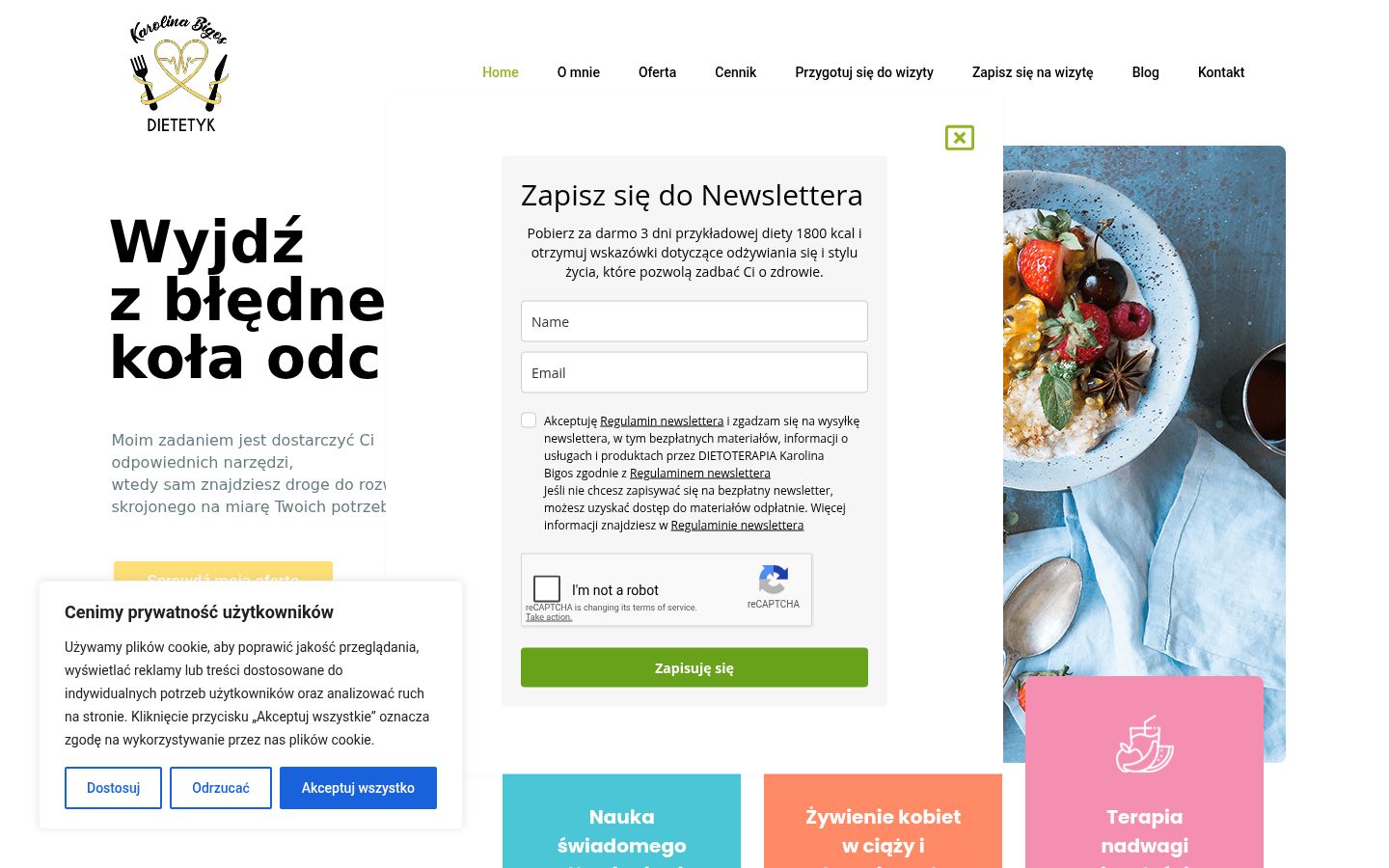 Snimka zaslona bannera za privolu prikazanog prije bilo kakve interakcije